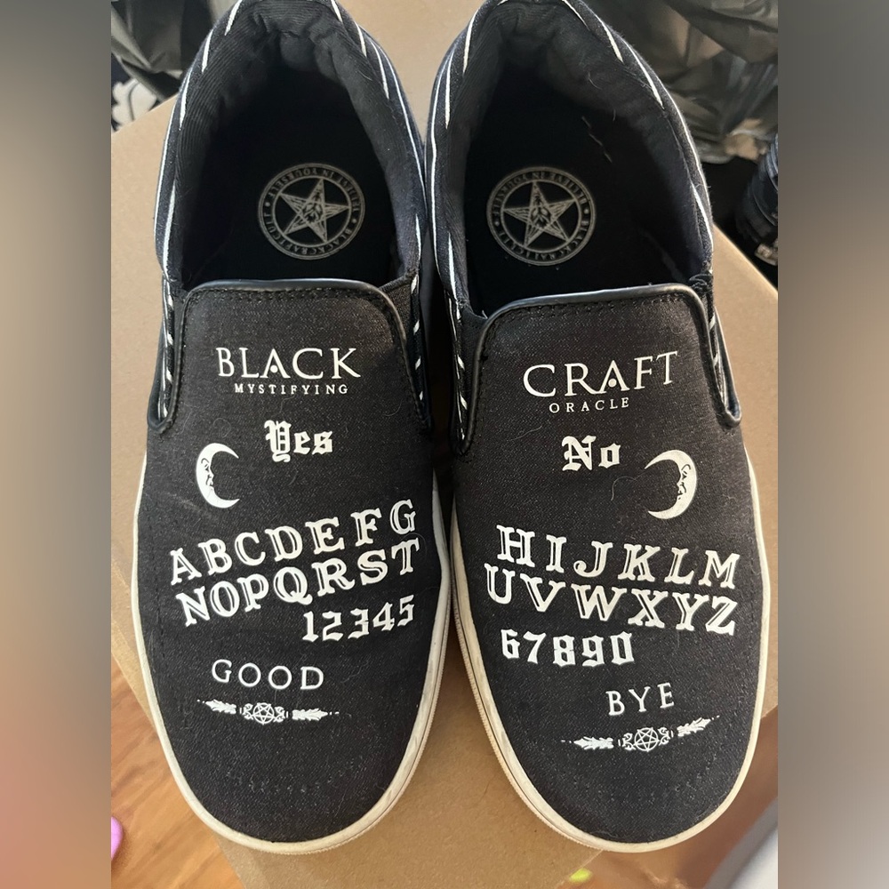 Blackcraft Ouija Slip Ons
